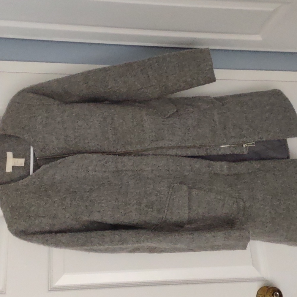 H&M Grey Wool Coat - Size 36